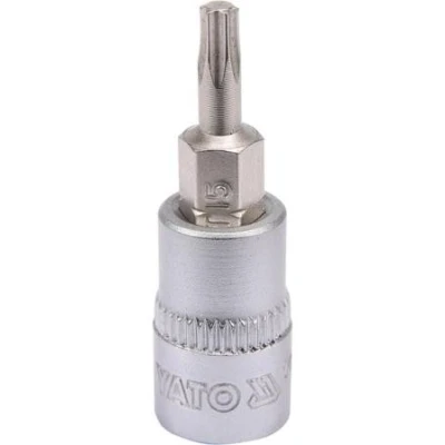 Afbeelding van YATO YT 04303 Steeksleutelelement 1/4 Torx DIN 3120 T15 Chroom vanadium staal, gereedschapsstaal
