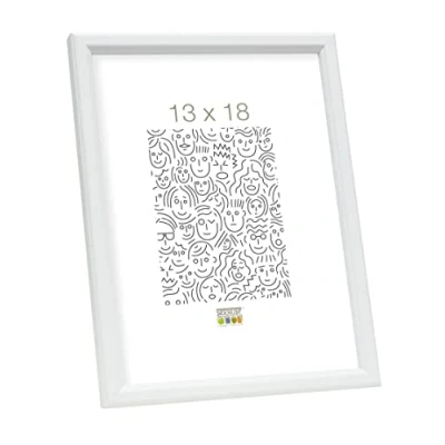 Afbeelding van Deknudt Frames fotolijst S236K1 wit hout voor foto: 13x18 cm