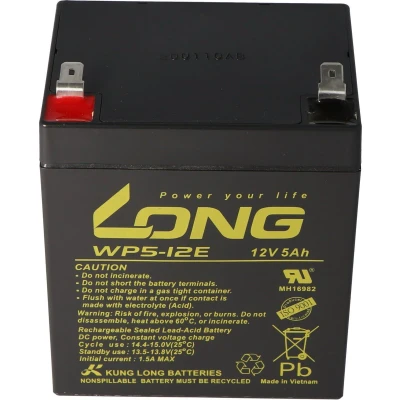 Afbeelding van Kung Long WP5 12E PB loodbatterij met 6,3 mm contacten