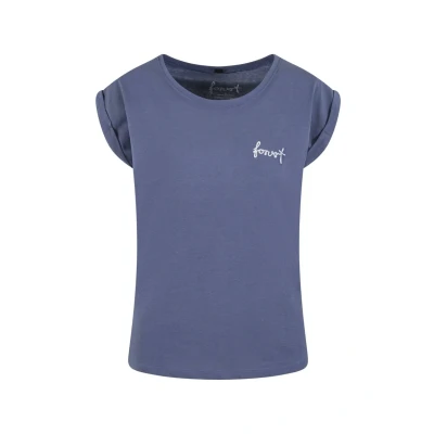 Afbeelding van Forvert Tshirt print, Dames, Maat: Large, Vintage blue