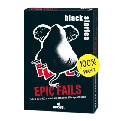 Afbeelding van black stories Epic Fails: Löst 50 hoesjes rond om absurde missverhalen
