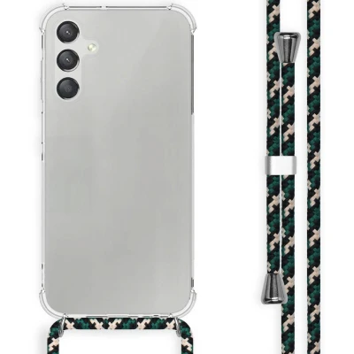 Afbeelding van iMoshion Hoesje Geschikt voor Samsung Galaxy A15 (4G) / (5G) met koord Backcover Groen