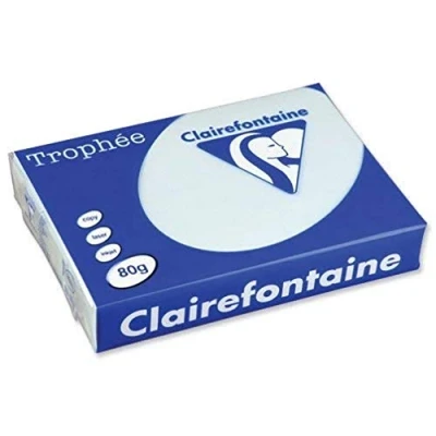 Afbeelding van Clairefontaine Trophée Gekleurd Papier, A4, 80 G, 500 Vel, Azuurblauw Papier
