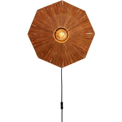 Afbeelding van GOOD&amp;MOJO Wandlamp Panama Bruin 45x7x45cm