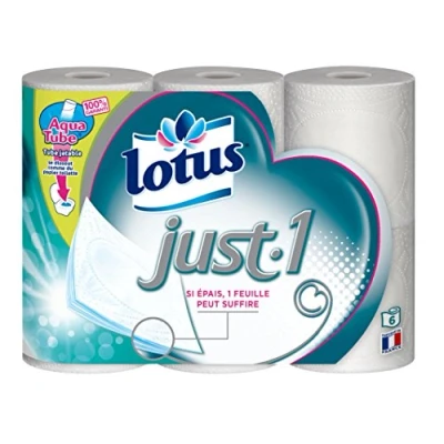Afbeelding van Lotus Just 1 6 rollen toiletpapier, 4 stuks