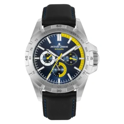 Afbeelding van Jacques Lemans Chronograaf, Heren, Maat: One Size, Bleu