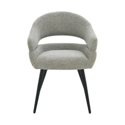 Afbeelding van Livingfurn Eetkamerstoel Taupe Stof Zithoogte 51cm Megan Set van 2