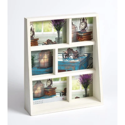 Afbeelding van Walther Rustic Fotolijst Fotoformaat 3x10x10 cm + 3x10x15 wit