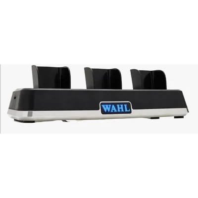 Afbeelding van Wahl Single Power Station d&#039;Alimentation Individuelle Chargeur pour Outils de Toilettage 4 Embouts Inclus Chargement Flexible et Pratique Noir