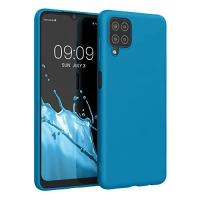 Afbeelding van kwmobile telefoonhoesje geschikt voor Samsung Galaxy A12 Hoesje smartphone Back cover in Caribisch blauw