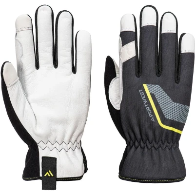 Afbeelding van Stretch lederen handschoen maat L, Black