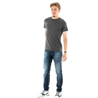 Image de Tommy Jeans T shirt S/S pour homme, Gris (charbon neuf), XXS
