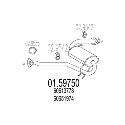 Afbeelding van MTS 01.59750 Middendemper 1170 ALFA ROMEO: Spider