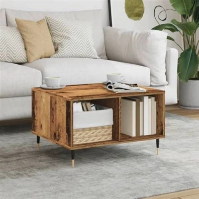 Image de vidaXL Table basse vieux bois 60x50x36,5 cm d&#039;ingénierie857336