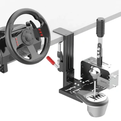 Image de Support de bureau universel pour levier vitesse Sim Racing et frein à main compatible avec Logitech G, Thrustmaster TH8A Shifter TSS, Fanatec ClubSport
