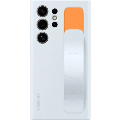 Afbeelding van Samsung Standing Siliconen Back Cover Blauw Galaxy S24 Ultra