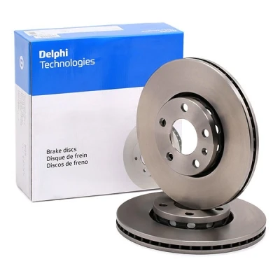 Afbeelding van DELPHI BG2745 Remschijf 288 25 5 Geventileerd Geolied Semi finished Zonder wiellager, ABS sensorring AUDI: A4 B6/B7 Convertible, B6 Avant