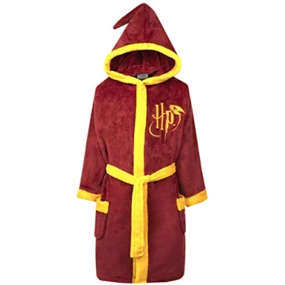 Afbeelding van Harry Potter badjas voor kinderen Gryffindor zwart officieel product, Bourgondië