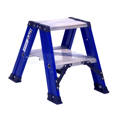 Afbeelding van DAS Hercules Blue trapladder dubbel 2x2 treden
