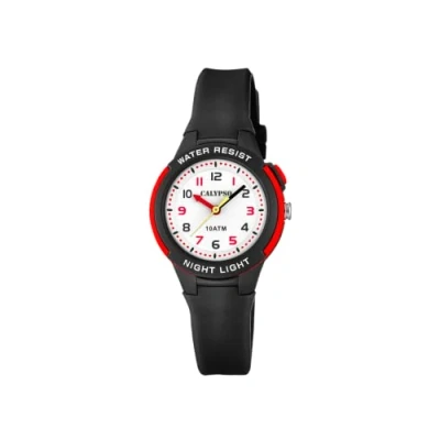 Afbeelding van CALYPSO Uniseks kinderhorloge, analoog, kwarts, met Armband van kunststof, K6069/6, wit, armband, Wit.,