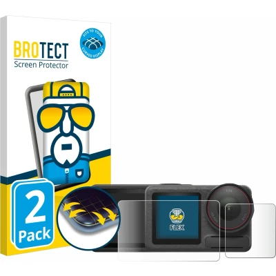 Afbeelding van BROTECT Screenprotector voor DJI Osmo Action 5 Pro Folie Beschermfolie transparant volledig dekking (2 Stuks)