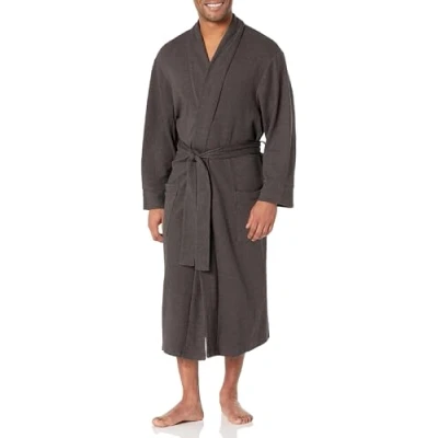 Image de Amazon Essentials Robe de Chambre Gaufrée Légère (grandes tailles disponibles) Men&#039;s, Charbon Chiné, XL XXL