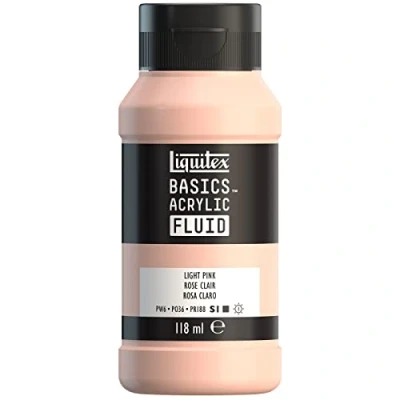 Afbeelding van Liquitex Basics Fluid Acrylverf met vloeibare consistentie, sneldrogend, lichtecht, waterdicht, op waterbasis, 118 ml, lichtroze