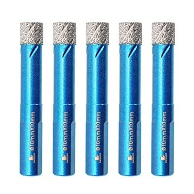 Afbeelding van BRSCHNITT 5 stuks droge diamantboren voor tegels van 10 mm diamantgatenzaag keramiek, graniet, porselein, tegels, metselwerk, marmer