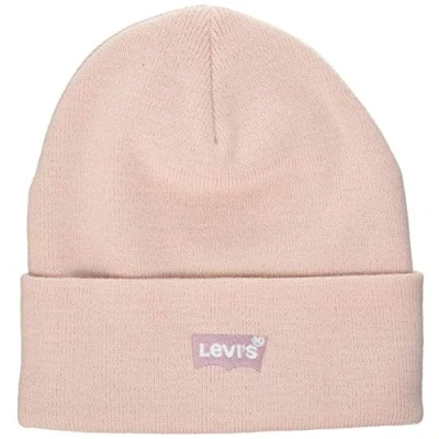Afbeelding van Levi&#039;s Slouchy Beanie Tonal Batwing Muts, Dames, Maat: One Size, Regular pink