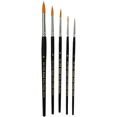 Afbeelding van Gold Line penselenset 2 7 mm rond 5 stuks