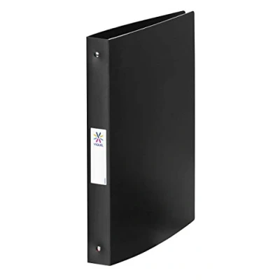 Afbeelding van Viquel Zachte map A4 MAXI met etiket op de rug 4 ringen 3,5 cm Voor documenten Zwart