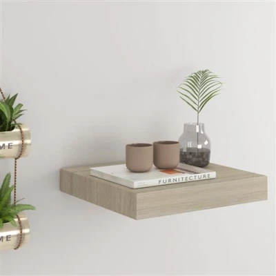 Afbeelding van Wandschap zwevend 23x23,5x3,8 cm MDF eikenkleur