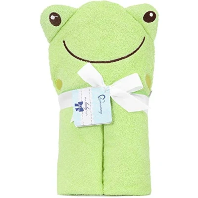 Afbeelding van BE Mammy Babydeken Kaphanddoek Kinderdeken Wiegdeken Dekentje Baby 95 x cm BE20 272 BBL Groen Kikker