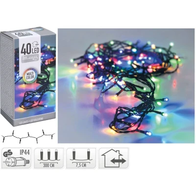 Afbeelding van Standaard kerstverlichting 6 meter PerfectLED (40 LEDs, Binnen/Buiten, Gekleurd)