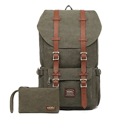 Afbeelding van KAUKKO Laptoprugzak, functionele outdoortas voor reizen en kamperen, rugzak studenten (2 stuks), 45 x 27 17 cm (h b d)