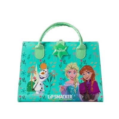Afbeelding van Lip Smacker Frozen Weekender Case, alles in één harde tas voor beauty essentials, inclusief make up en accessoires gezicht, lippen, ogen haar, 20 stuks de prinsessenlook van je kinderen