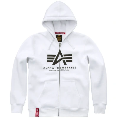 Image de Alpha Industries Basic Zip Hoody blanc S