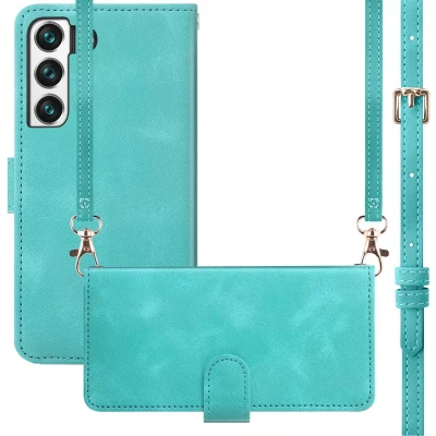 Afbeelding van imoshion Hoesje Geschikt voor Samsung Galaxy S22 met koord Bookcase Turquoise