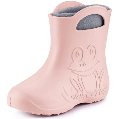 Afbeelding van Ladeheid LA CA FrogWinter Kinder Regenlaarzen Rubber met Binnenschoen EVA Wasbare Poederroze 30/31