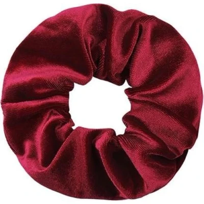 Afbeelding van New Age Devi Velvet scrunchie/haarwokkel Bordeaux/rood: de perfecte haaraccessoire!