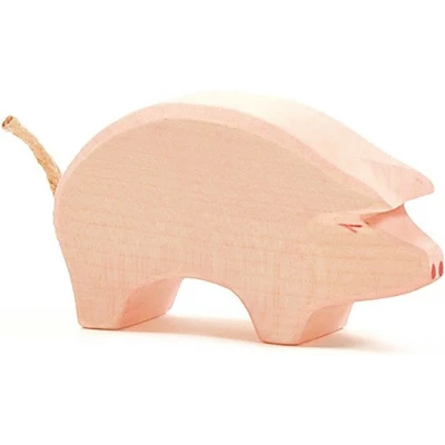 Afbeelding van Ostheimer varken roze met kop omlaag 11 cm