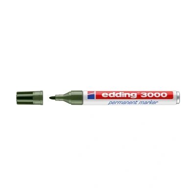 Image de Edding 3000 marqueur permanent (1,5 3 mm ogive) vert olive
