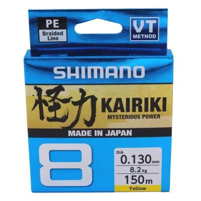 Image de Shimano Kairiki 8 150m Yellow 0.200mm/17.1kg Tresse pêche