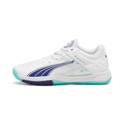 Afbeelding van Puma Accelerate Turbo Handbalschoenen, Dames, Maat: 38, White/electric peppermint Textiel/ synthetisch