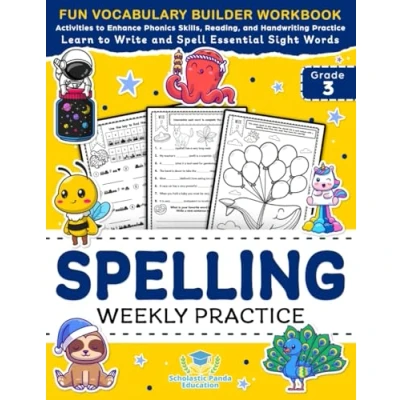 Afbeelding van Elementary Books for Kids Spelling Weekly Practice 3rd Grade