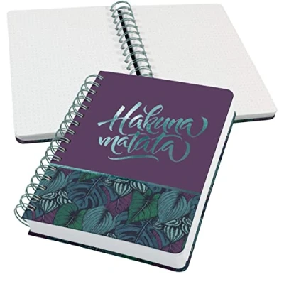 Afbeelding van Sigel Jolie Jungle Dreams JN613 Notitieblok met spiraalrug Dotted, (punten) Lila, Turquoise, Groen Aantal paginas: 240 DIN A5