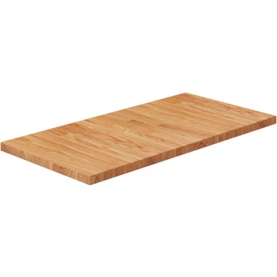 Afbeelding van Wastafelblad 80x40x2,5cm behandeld massief hout lichtbruin