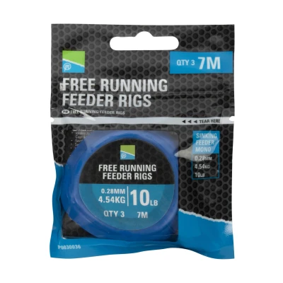 Image de Preston Free Running Feeder Rigs 7m (3 pcs) 0.28mm 4.54 kilo 10lb