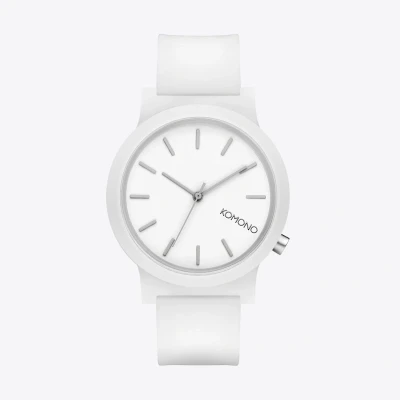 Afbeelding van Komono Polshorloge Mono White Glow Wit ⌀ 38 mm Dames en Heren