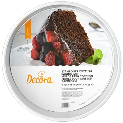 Afbeelding van Ronde aluminium bakvorm 7.5cm hoog, 25cm Ø Decora